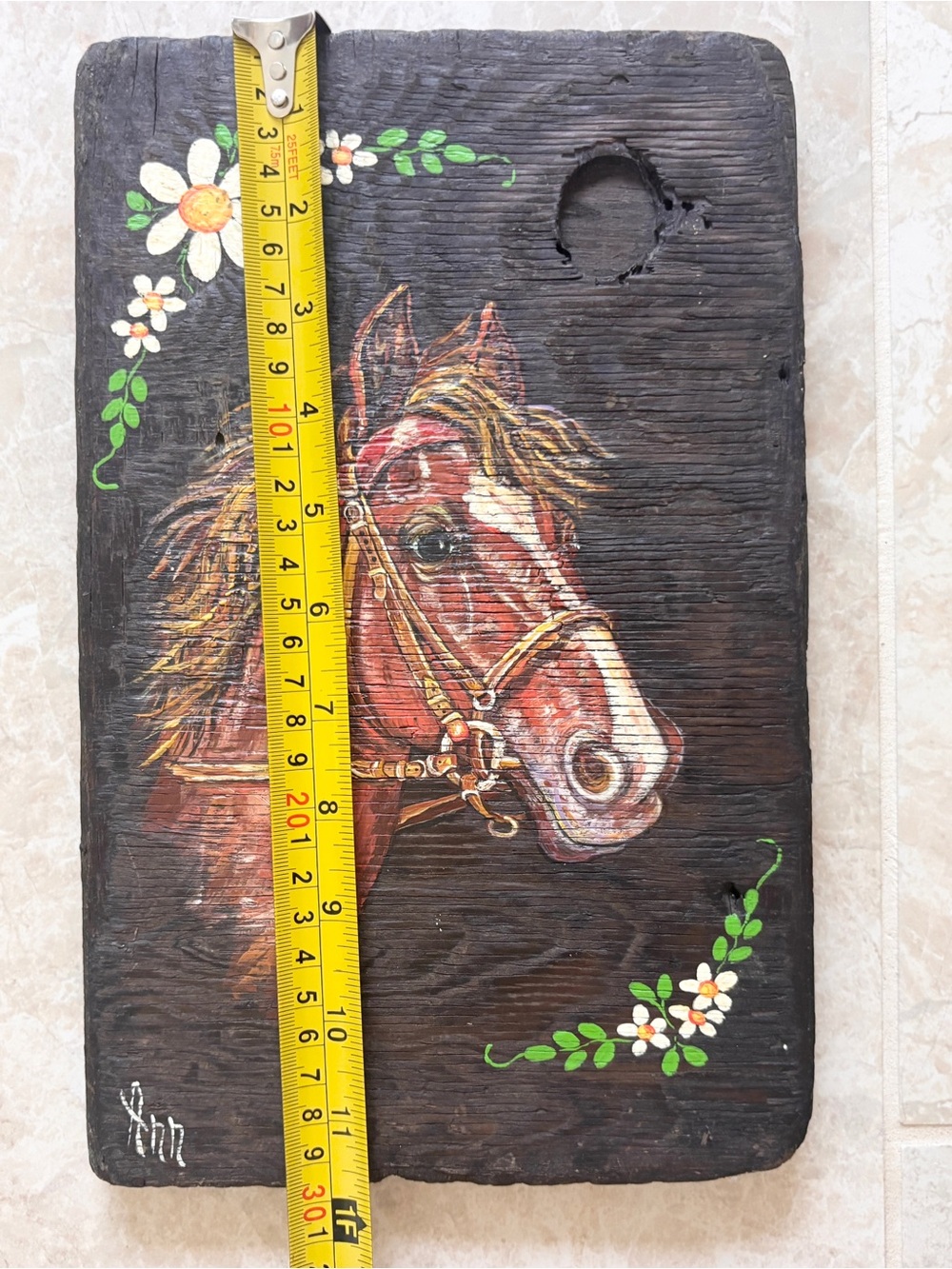 Hand Painted Horse On Wood Wall Art Farmhouse Country Rustic Vintage Countrycore - Picture 8 of 9